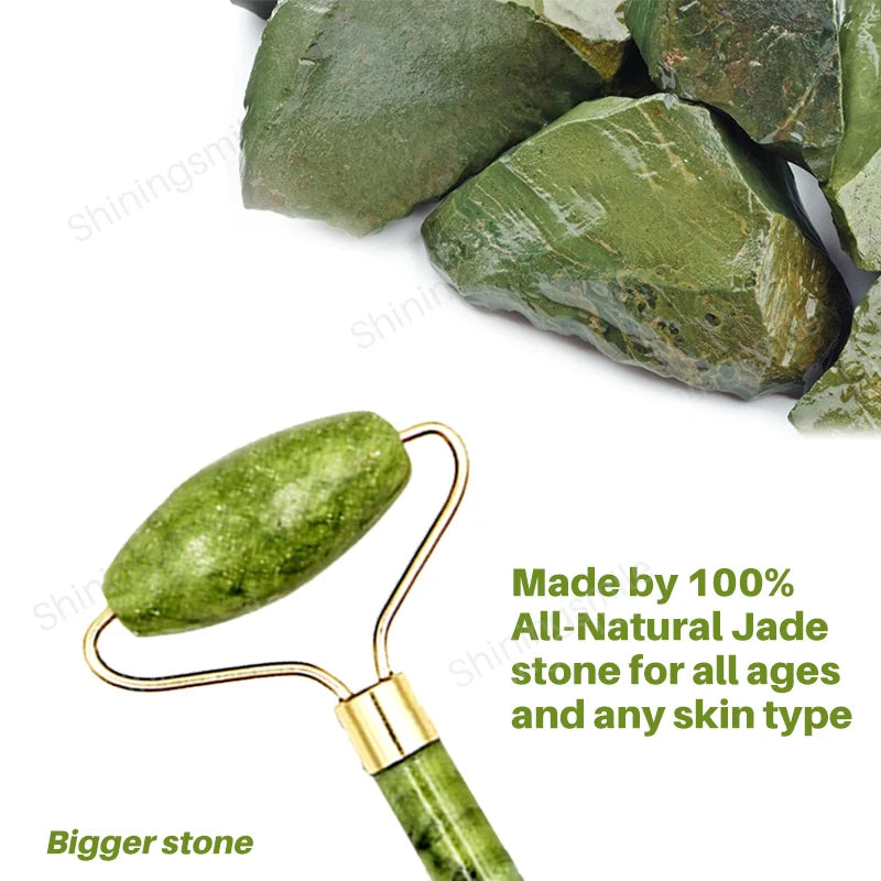 Natural Jade Stone Gua sha and roller